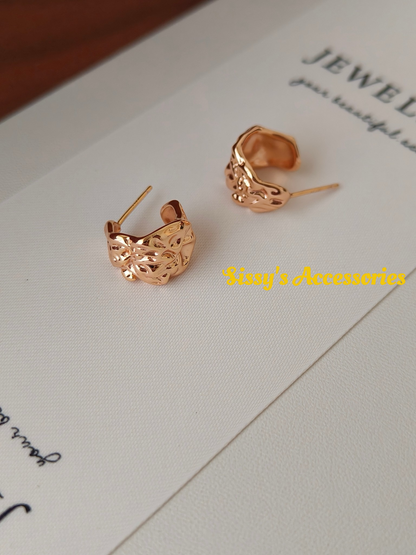 Sterling Silver and 18K Gold Earrings