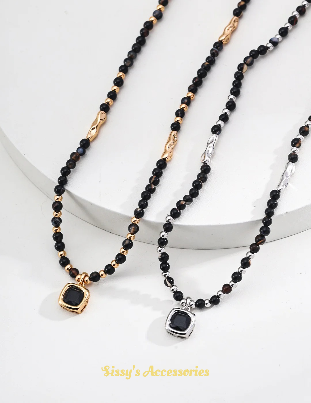 Black Onyx Necklace and Earrings