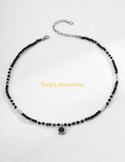 Black Onyx Necklace and Earrings